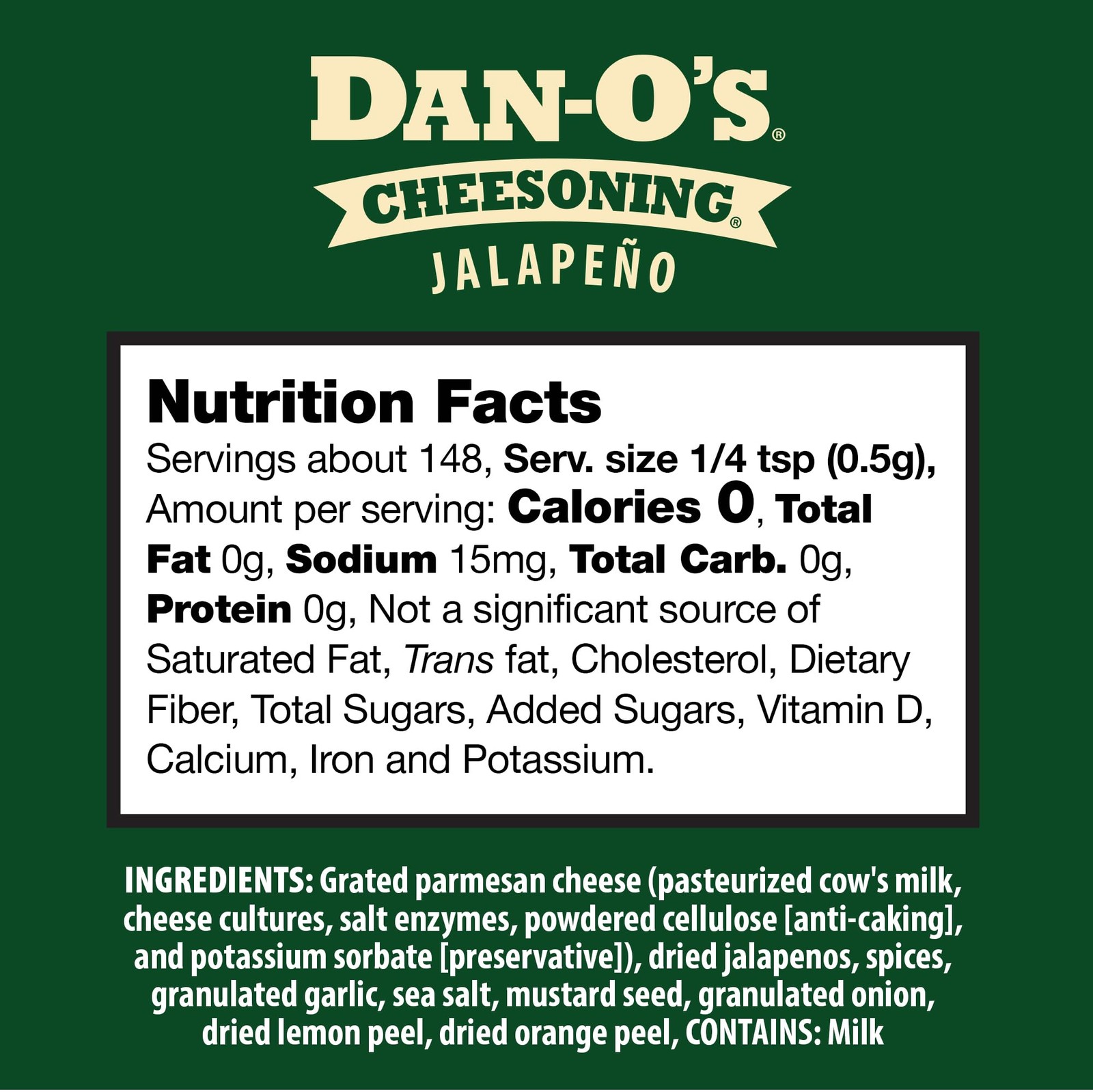 Jalapeño Cheesoning Seasoning, 2.6 oz Bottle, 2 Pack, Cheesy Seasoning for Pi…