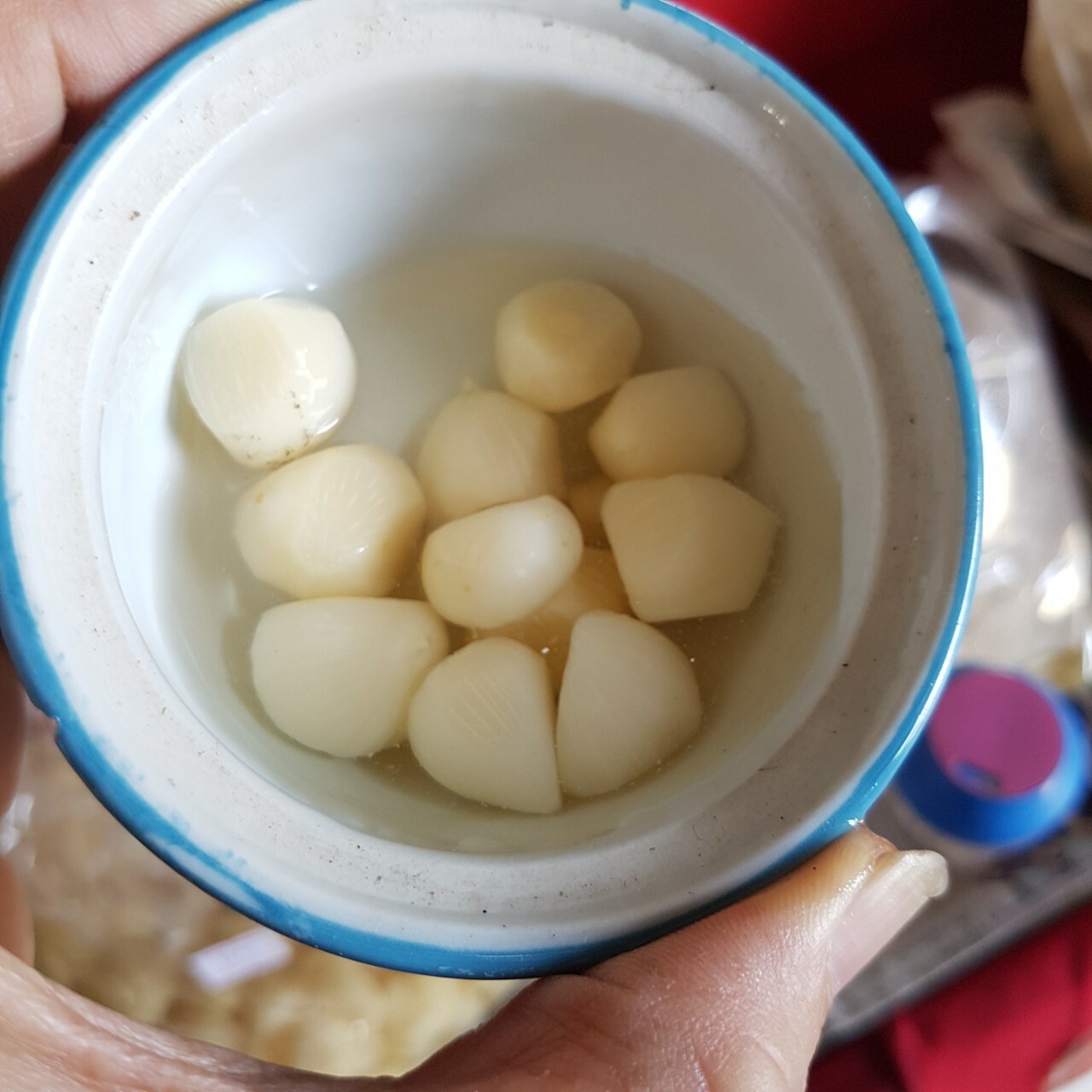 1 Kg Garlic Single Bulb Organic In Honey Pickled Thai Herb Snack Cooking Food