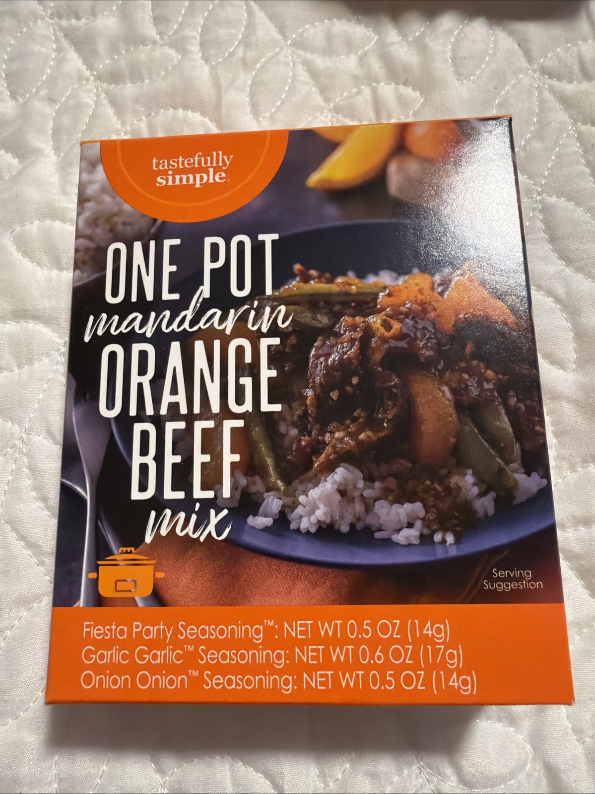 Tastefully Simple One Pot Mandarin Orange Beef Mix Quick Easy Yummy Meal