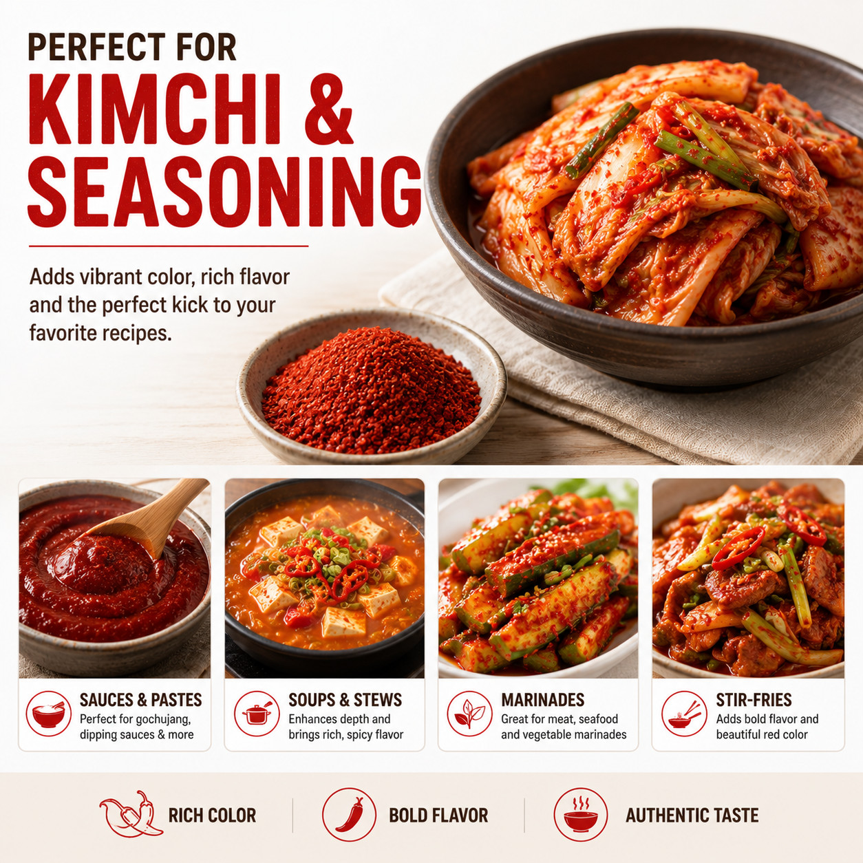 Fine Gochugaru Red Pepper Powder 1 lb Korean Chili Powder Kimchi Tteokbokki