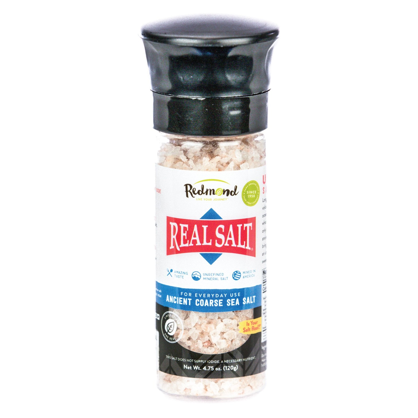 Redmond Real Sea Salt – Natural Unrefined Organic Gluten Free, Coarse Salt with