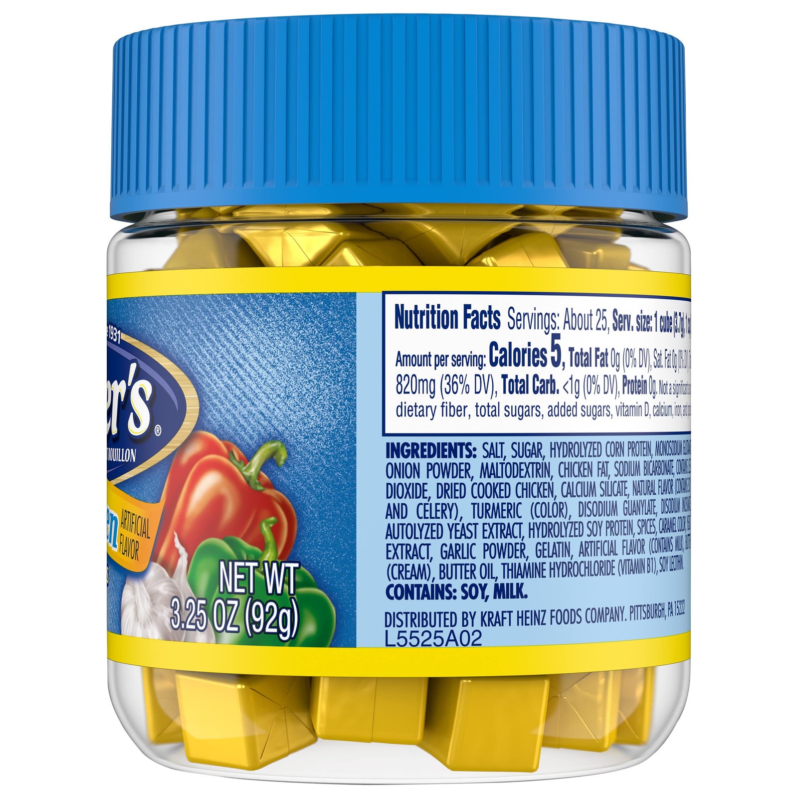 Wyler’s Instant Bouillon, Chicken Cubes, 3.25 Ounce Pack of 8