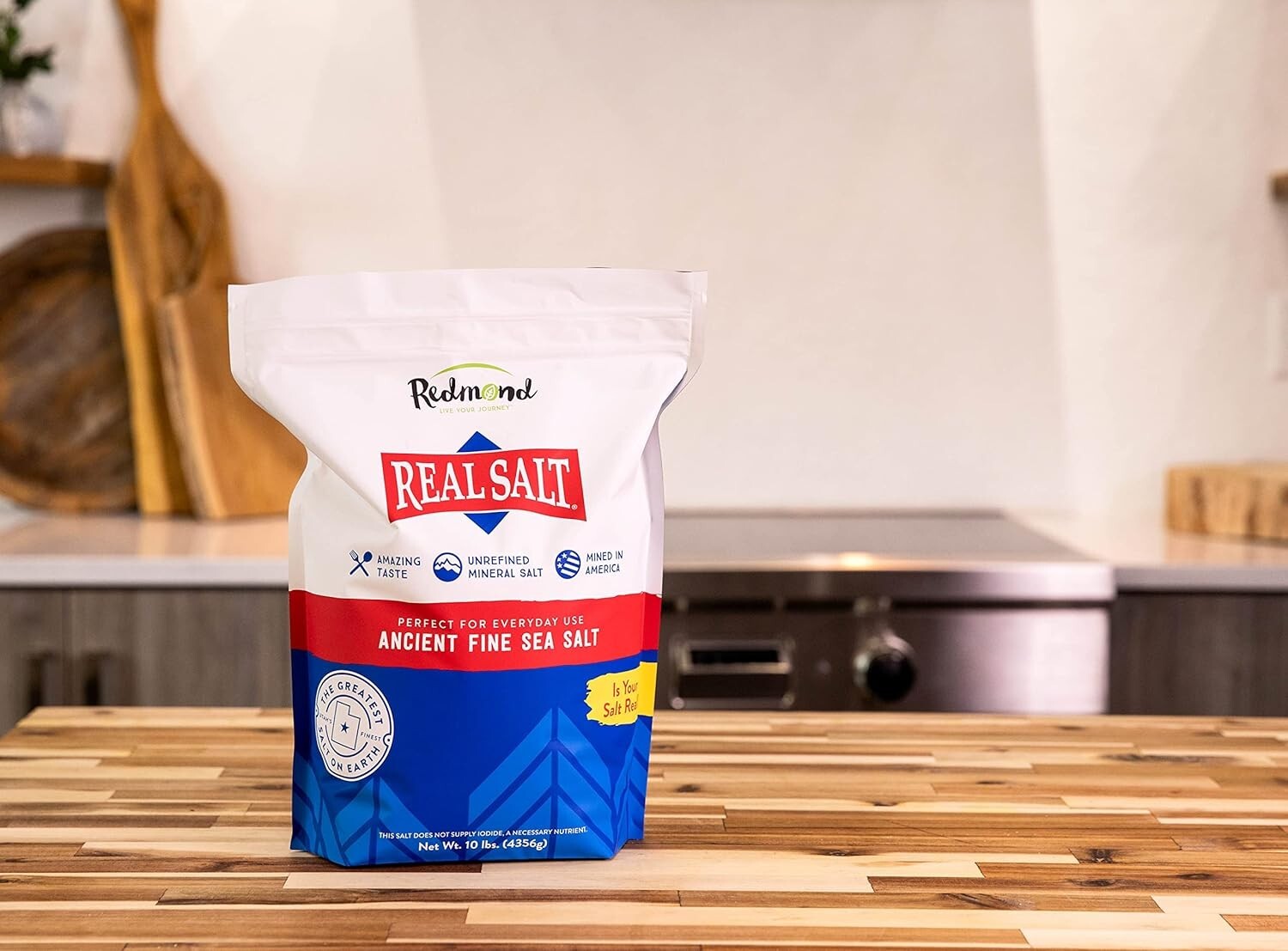 Real Salt 10 Lb Bag- Natural Unrefined Gluten Free, Fine Sea Salt, 10lb bag