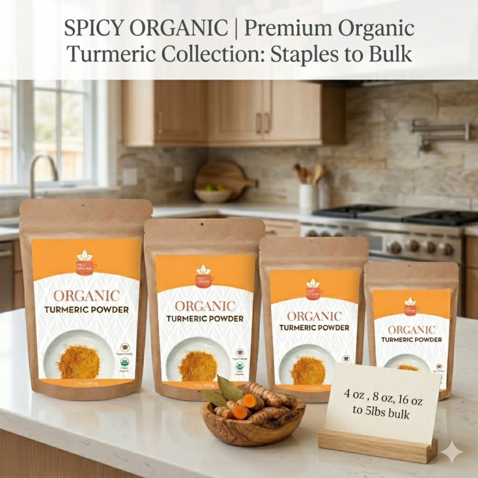 Spicy Organic Turmeric Powder 2 lbs | USDA Organic