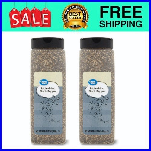 Great Value Ground Black Pepper 18 oz 2-Pack Fast Ship USA