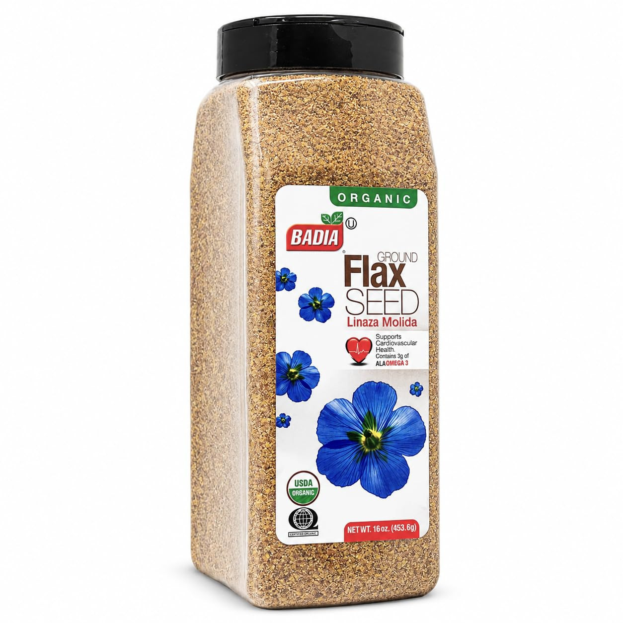 **16oz Organic Ground Flax Seed Non-GMO Omega-3 Fiber Superfood**