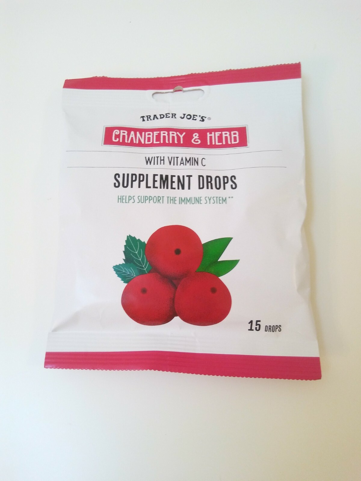 4 PACK Trader Joe’s Cranberry & Herb VITAMIN C Supplement Drops
