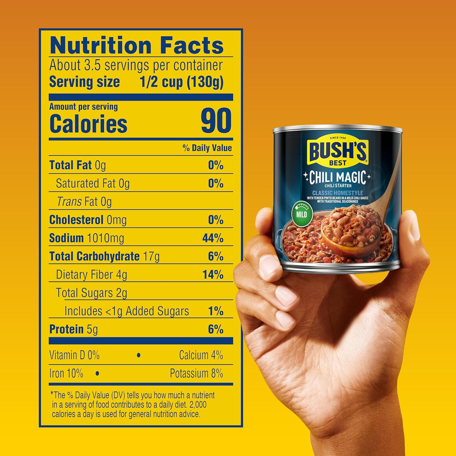 BUSH’S BEST Canned Chili Magic Chili Beans Starter Traditional Recipe (Pack of 1