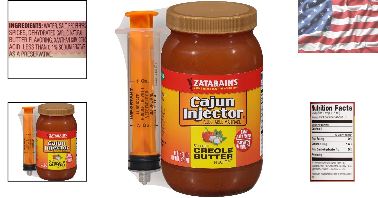 Fat-Free Injectable Creole Butter Marinade for Juicy Chicken, Pork, or Turkey