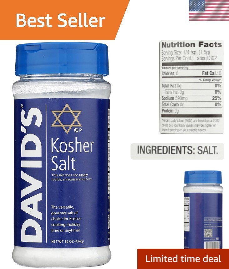 Davids Kosher Salt 16 Ounce – Authentic Australian Flavor Booster