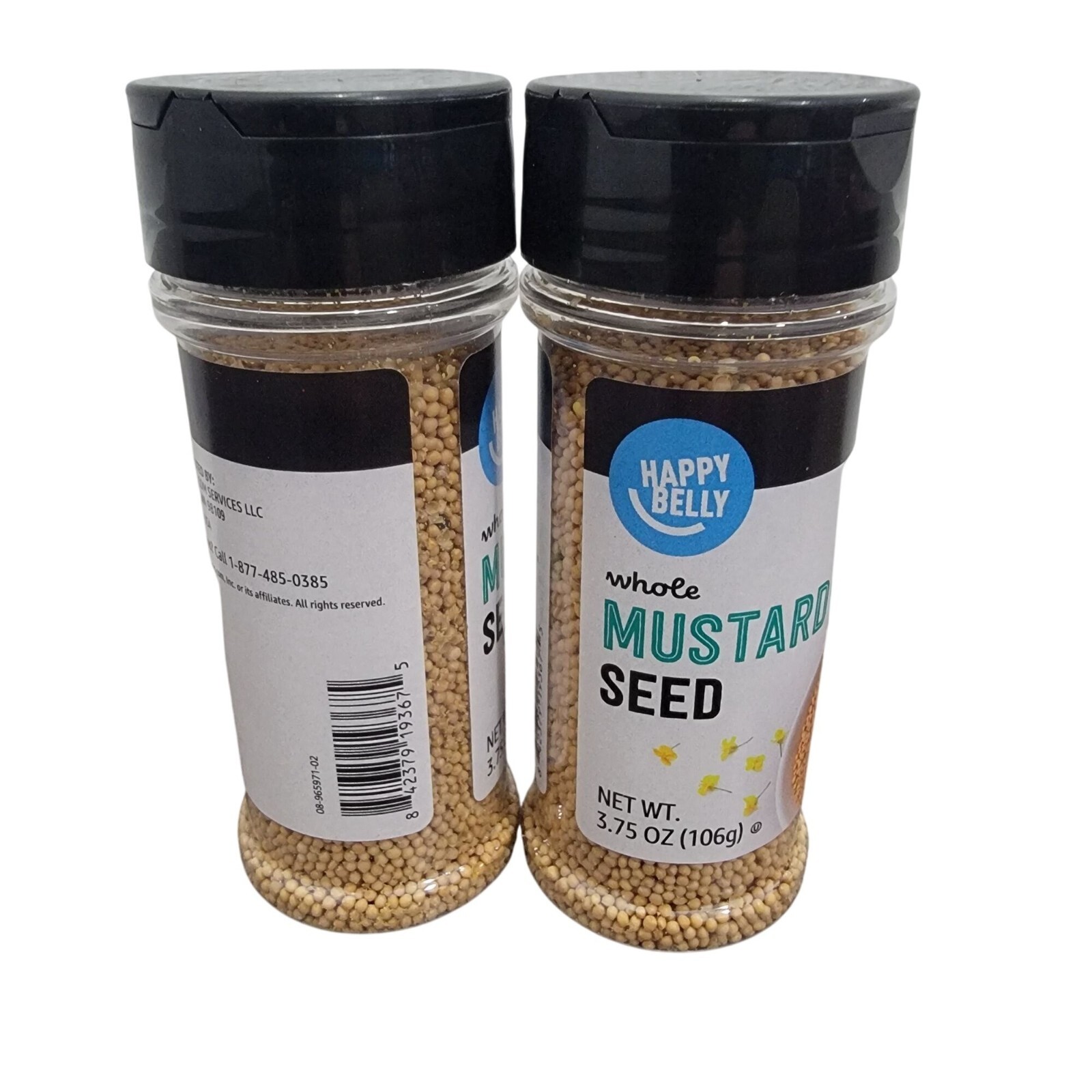 Whole Mustard Seed Happy Belly 3.75 Oz Spice Bottles Pack Of 2 Seasoning