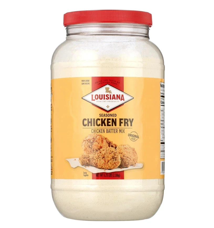 Louisiana Fish Fry Products Seasoned Crispy Chicken Fry Chicken Batter Mix, 5.25