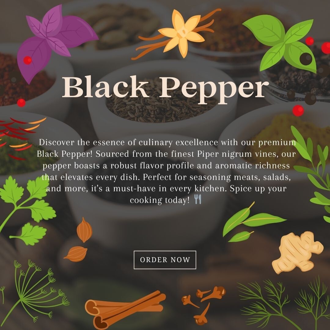 Black Pepper -100% Natural Organic Peppercorns,Pure Ceylon Spices from Sri Lanka