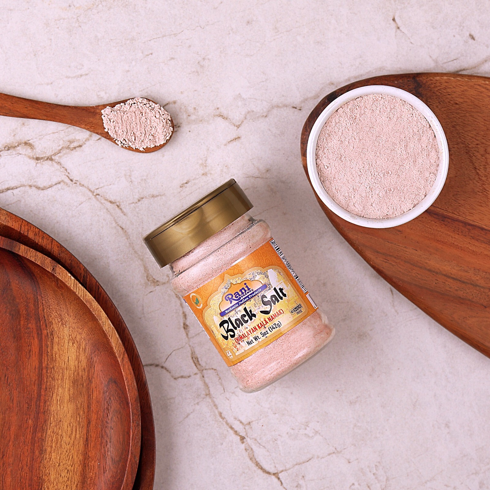 Rani Black Salt Powder (Kala Namak) Mineral 5oz (142g) PET Jar