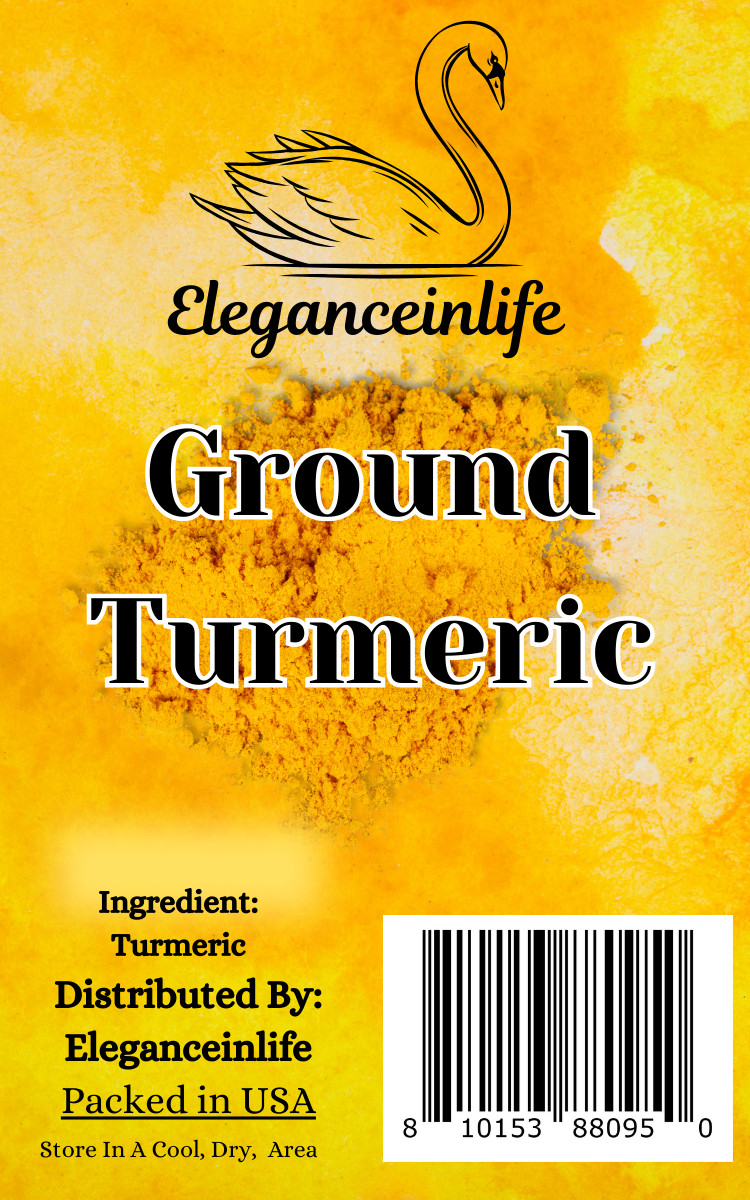 Eleganceinlife Ground Turmeric 12 oz (340g) 100% Pure Turmeric Packed in USA 2pk