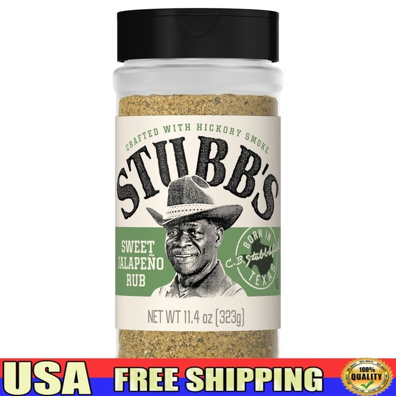 Sweet Jalapeno BBQ Rub 11.4oz Spicy Honey Seasoning Chicken Pork Salmon Grilling