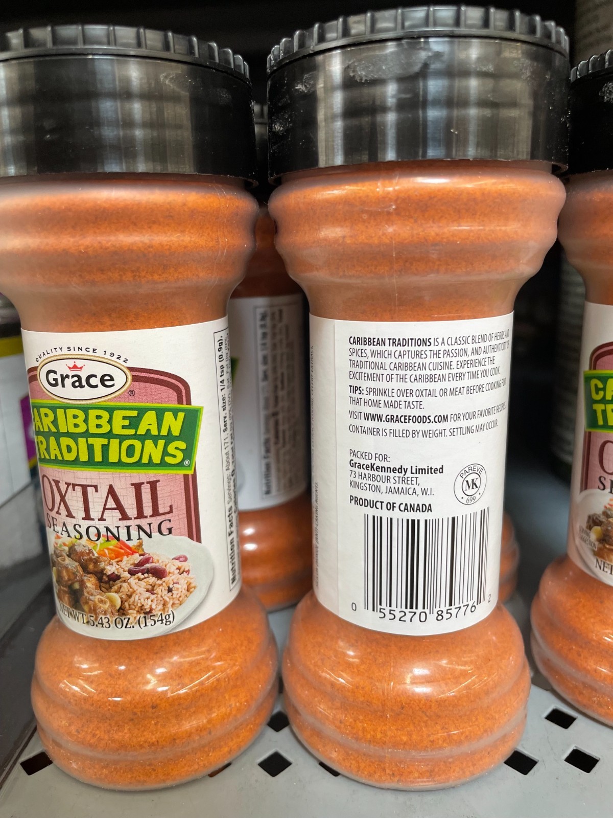 3 Pack Grace Caribbean Traditions Oxtail Seasoning Spice Mix 5.43 oz Jamaican