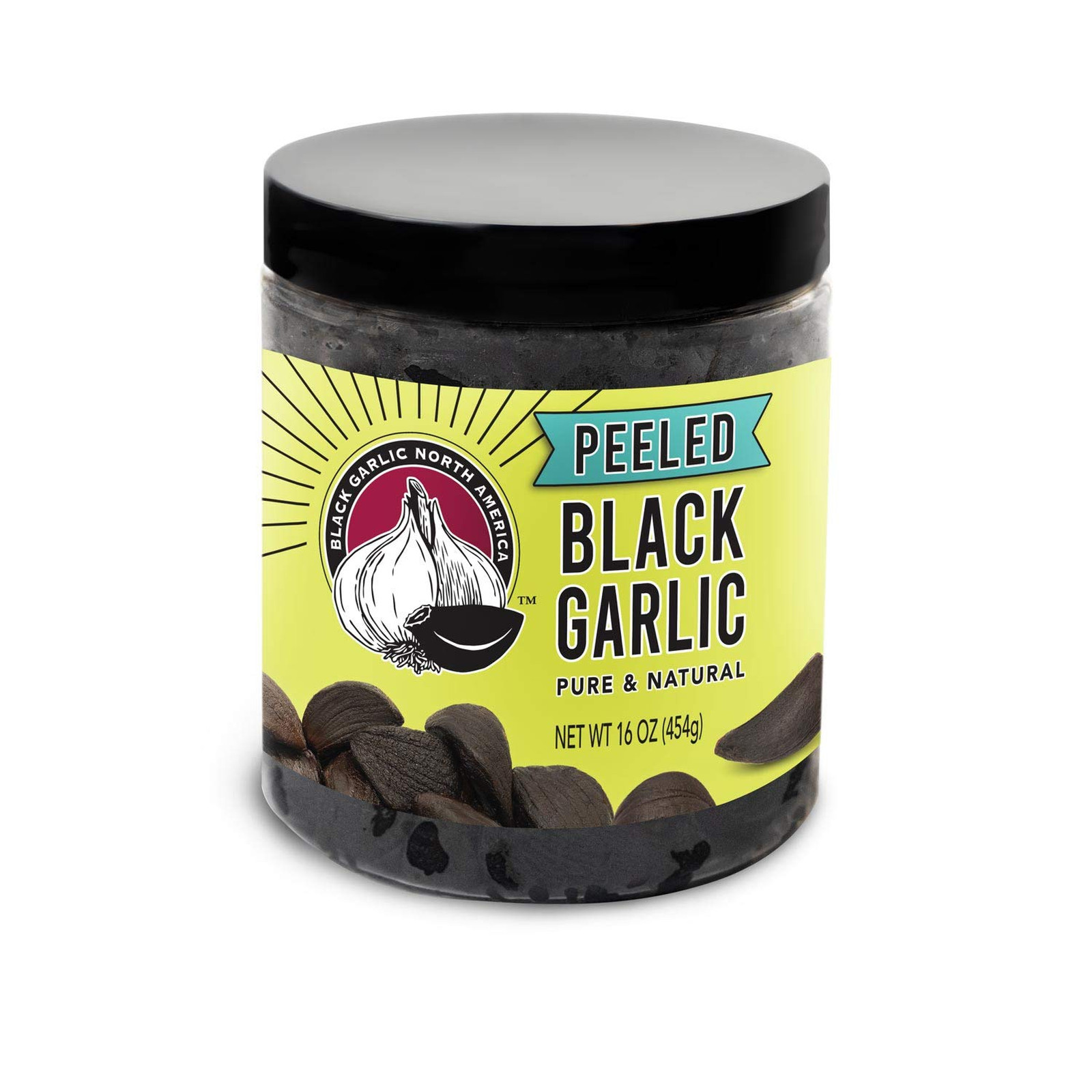 Black Garlic Peeled 1 lb Kosher Certified Authentic Natural Food Cooking