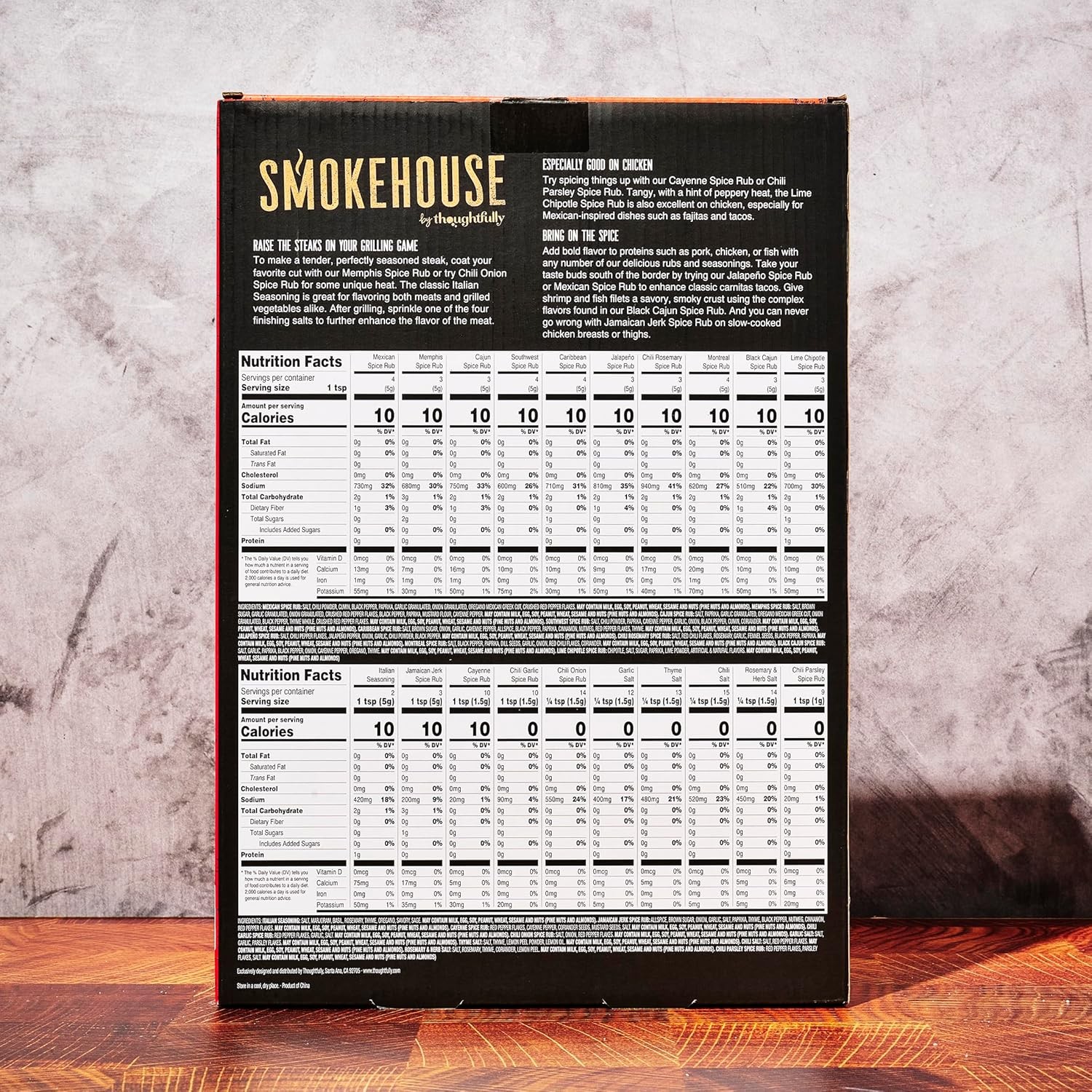 Smokehouse by Thoughtfully Ultimate Grilling Spice Set, Grill Seasoning Gift Set