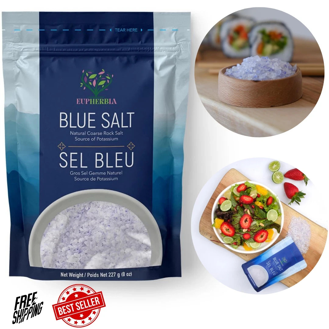 Blue Salt, Coarse, Rare Mineral Salt, High Potassium, Lower Sodium, Natural, …