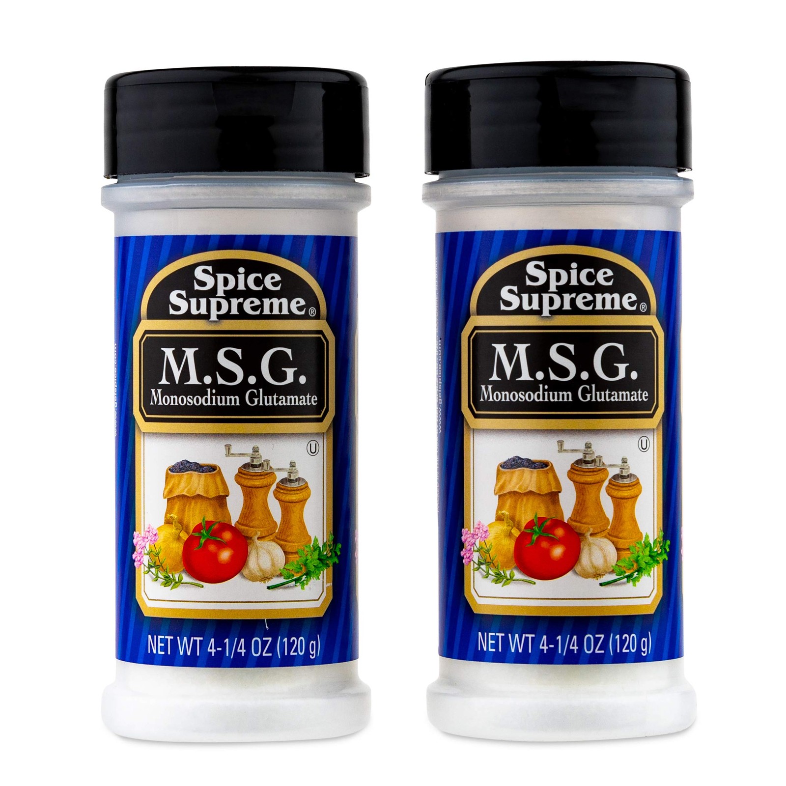 Spice Supreme Monosodium Glutamate MSG Seasoning 4.25 oz Pack of 2 Shakers