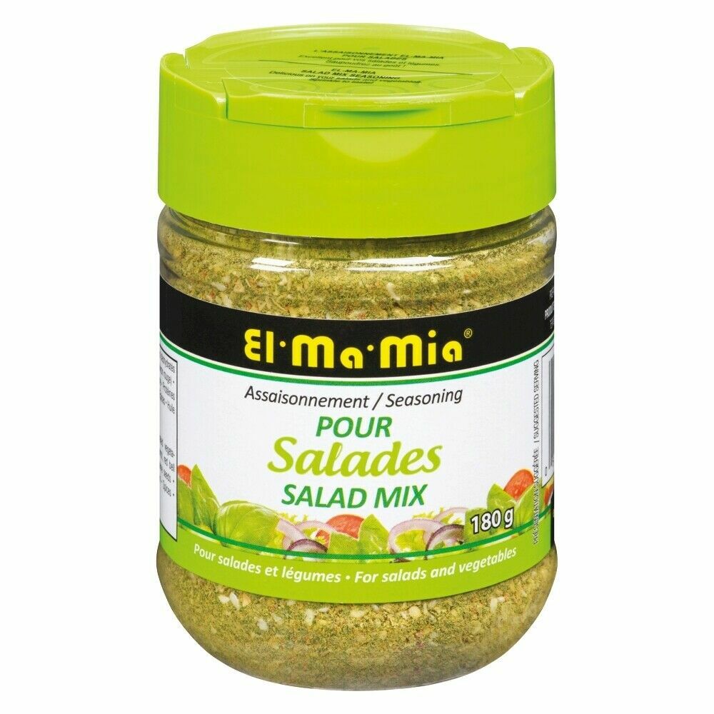 2 Jars El Ma Mia Seasoning For Salad Spice Mix 180g Each -Free Shipping