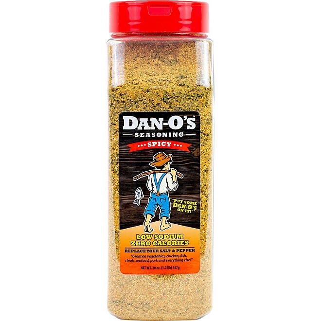 Dan-O’S SPICY Seasoning (LARGE- 20 ounce bottle} *Low Sodium* Zero Calories*