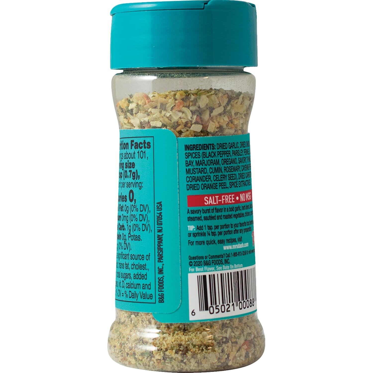 Dash Salt-Free Seasoning Blend, Garlic & Herb, 2.5 Ounce (Pack of 2)
