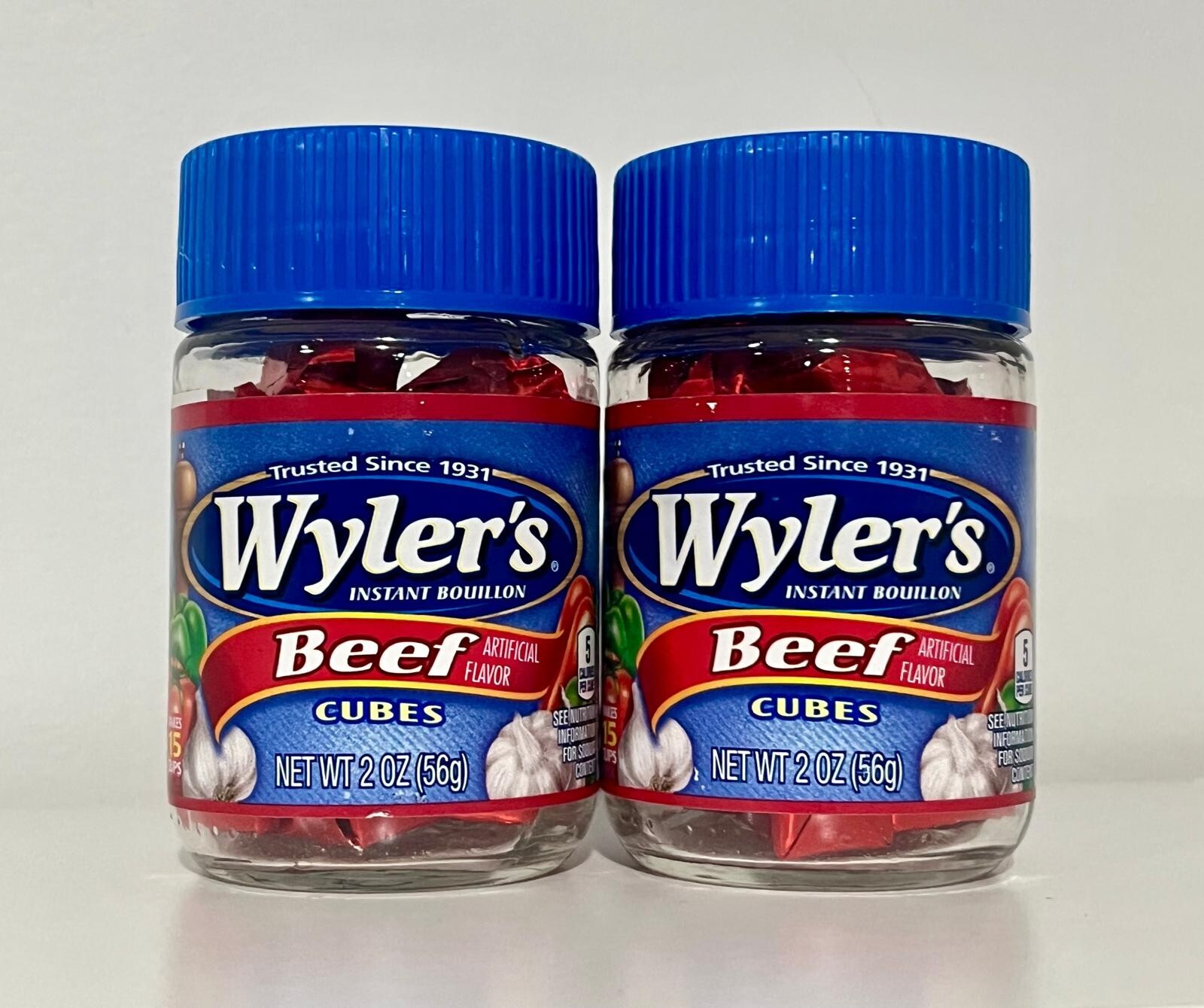Wyler’s Beef Instant Bouillon Cubes Jar, 2 OZ – 2PACK