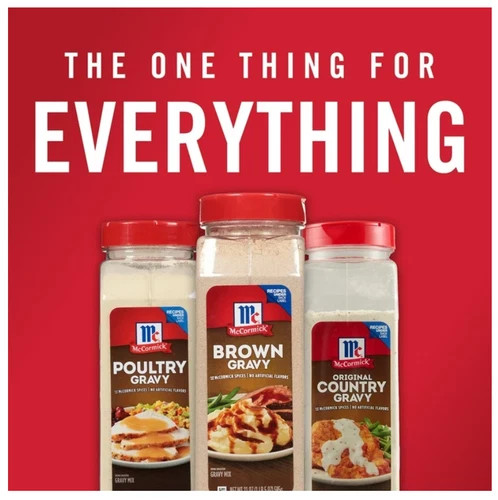 McCormick No Artificial Flavors Brown Gravy Seasoning Mix Bottle, 21.0 oz Bottle