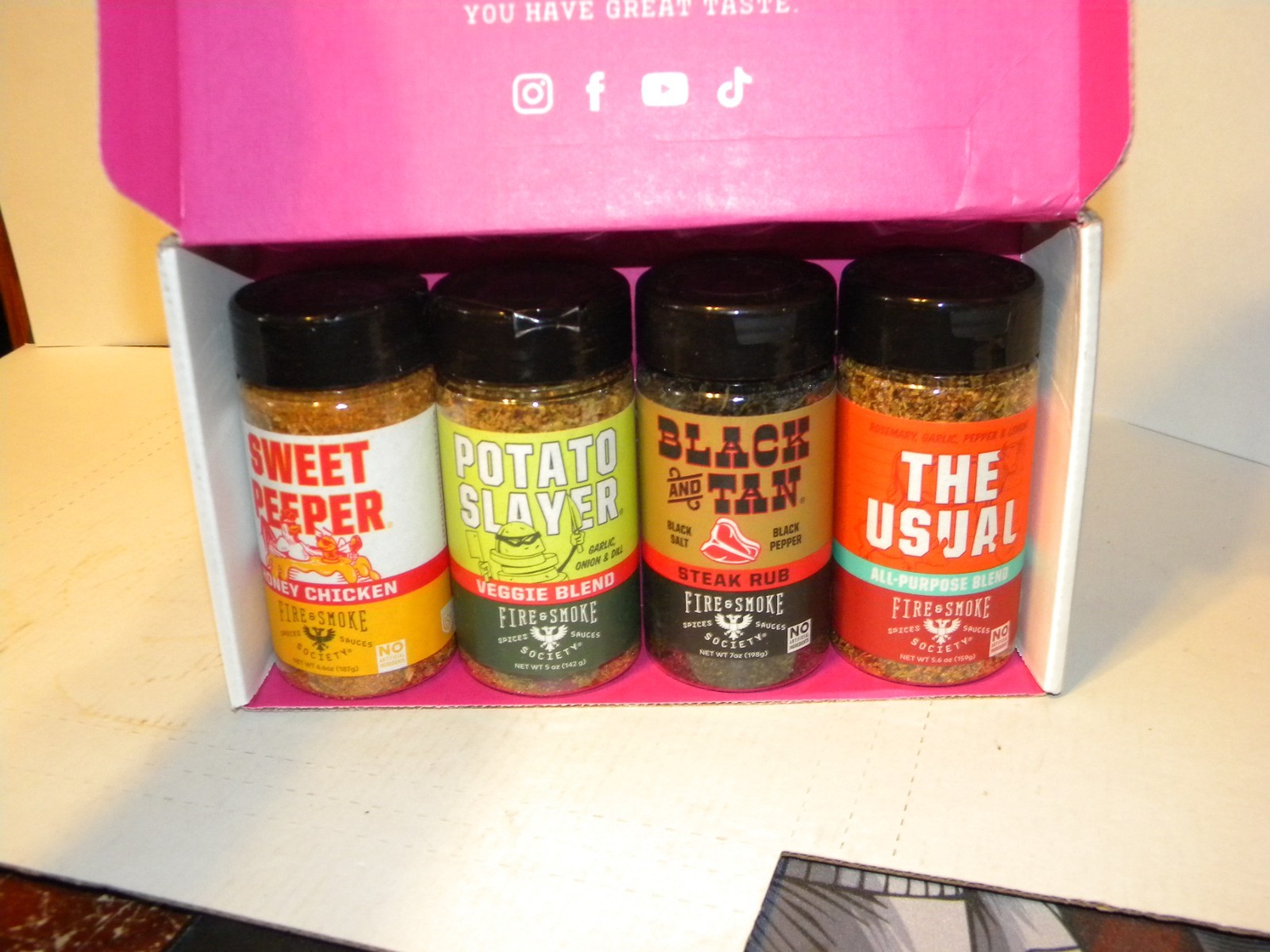 4 NEW Fire & Smoke Society The Usual, BLACK & TAN, SWEET PEEPER, POTATO SLAYER