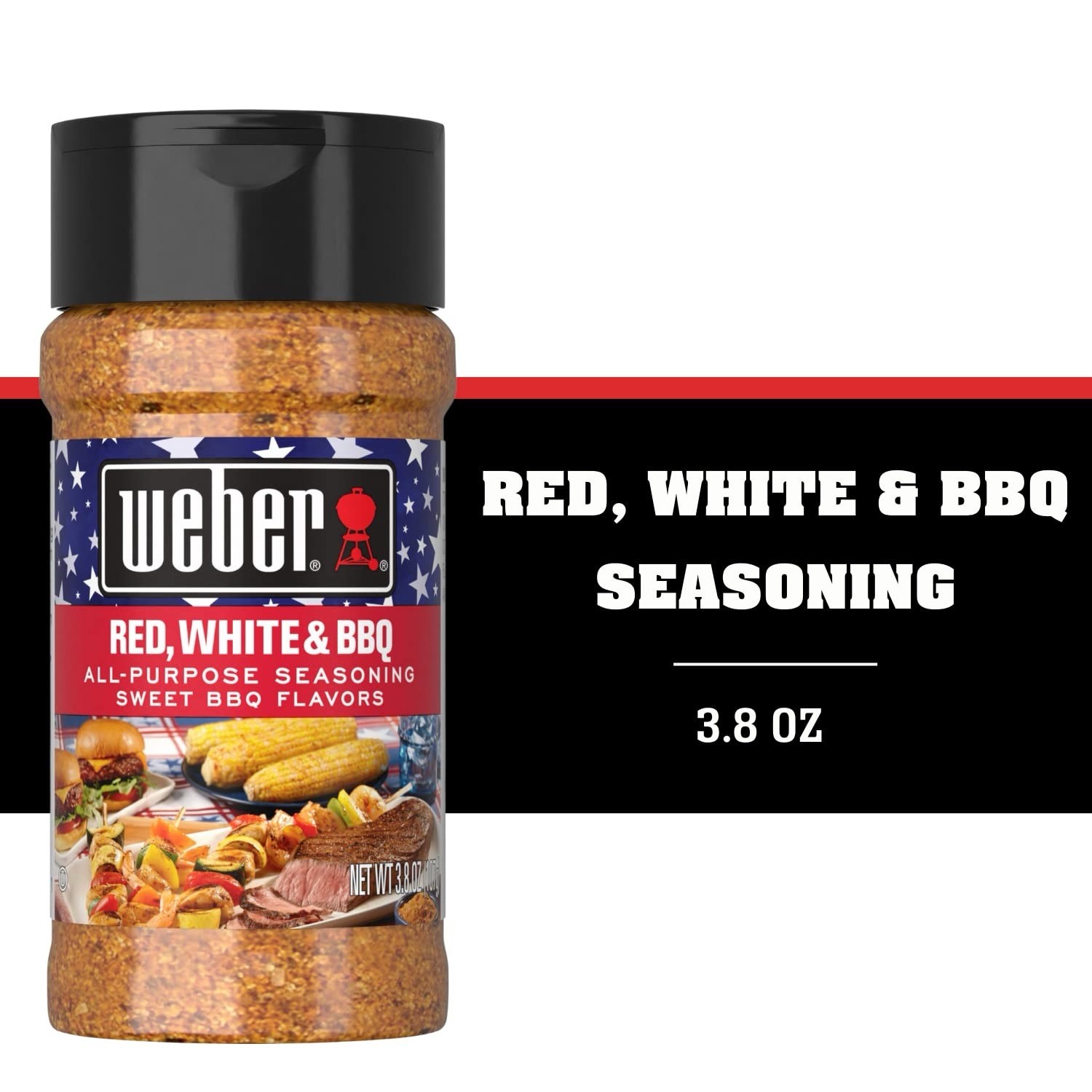 Weber Red, White & BBQ 🍗 Seasoning, 3.8 oz
