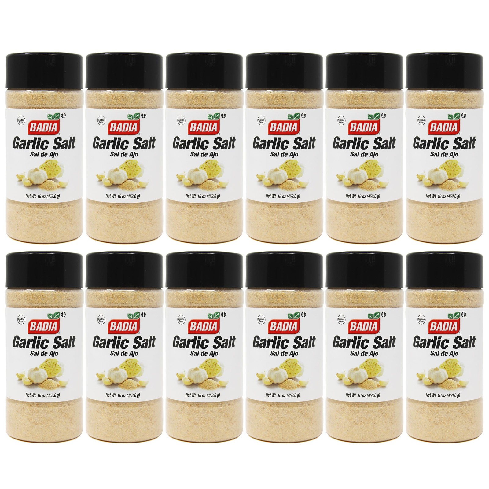 Badia Garlic Salt 16.0 oz (Pack of 12)