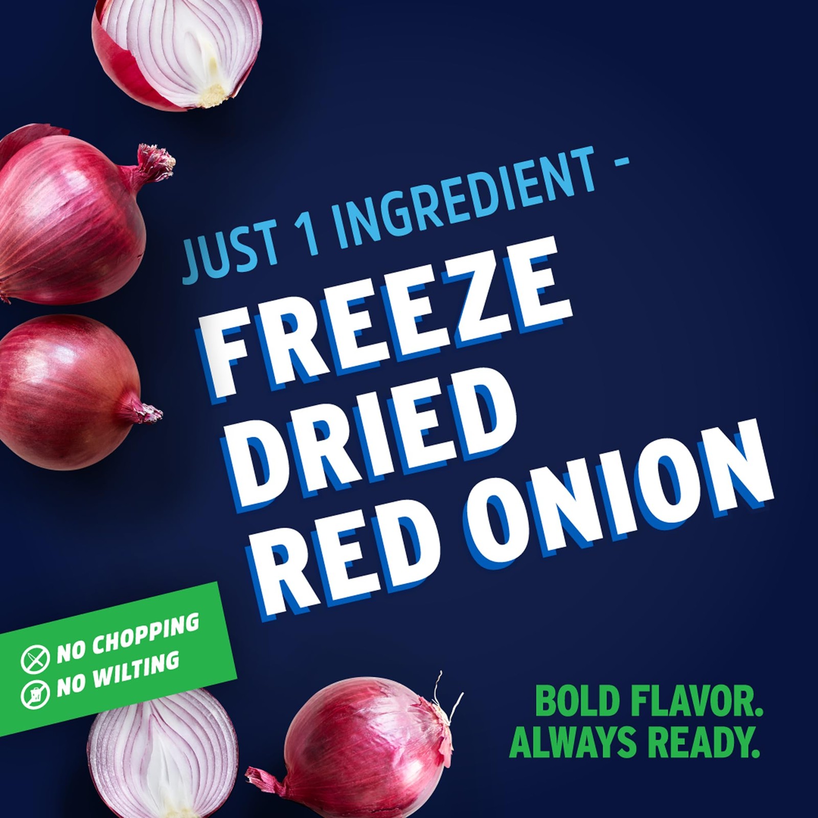 Freeze Dried Red Onion – Fresh Red Onion Substitute, Gluten Free, Vegetarian,…