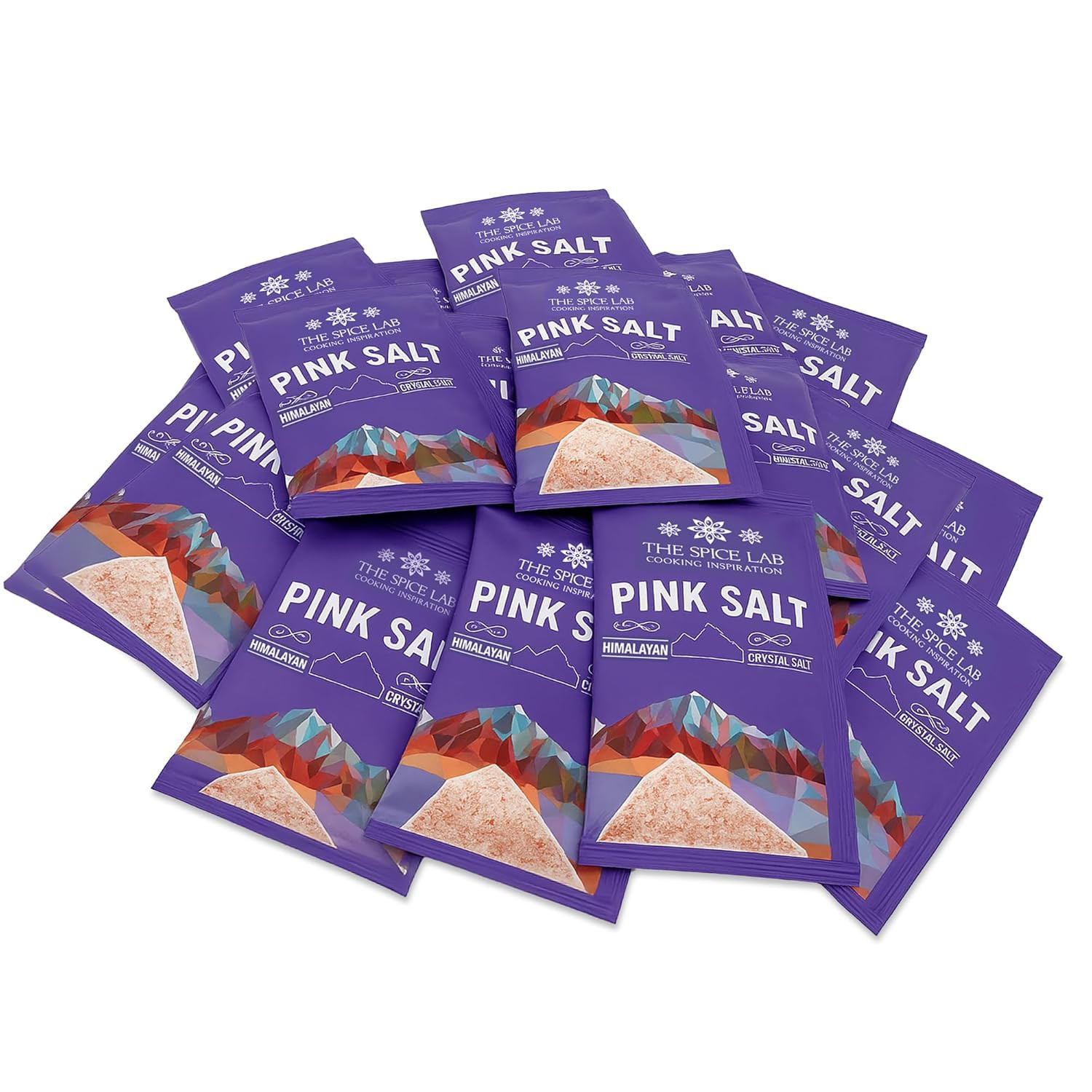 The Spice Lab Himalayan Pink Salt 100 Individual Packets – Gourmet Fine – Kosher