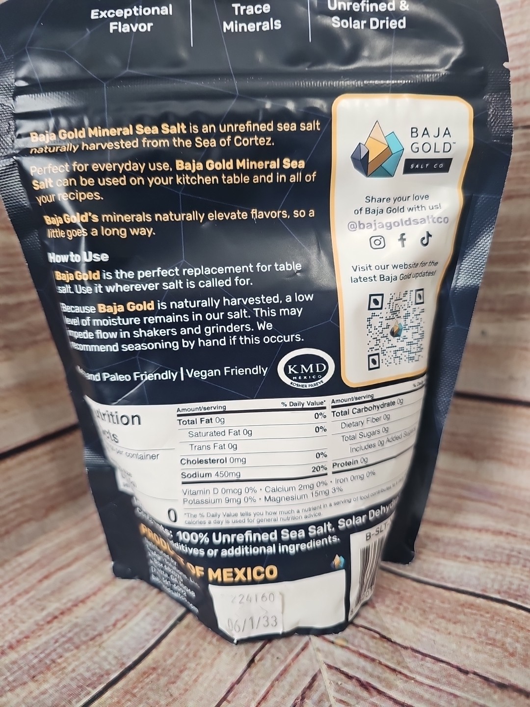 Baja Gold Mineral Sea Salt – Pure & Organic Natural Grain Salt for Cooking Table