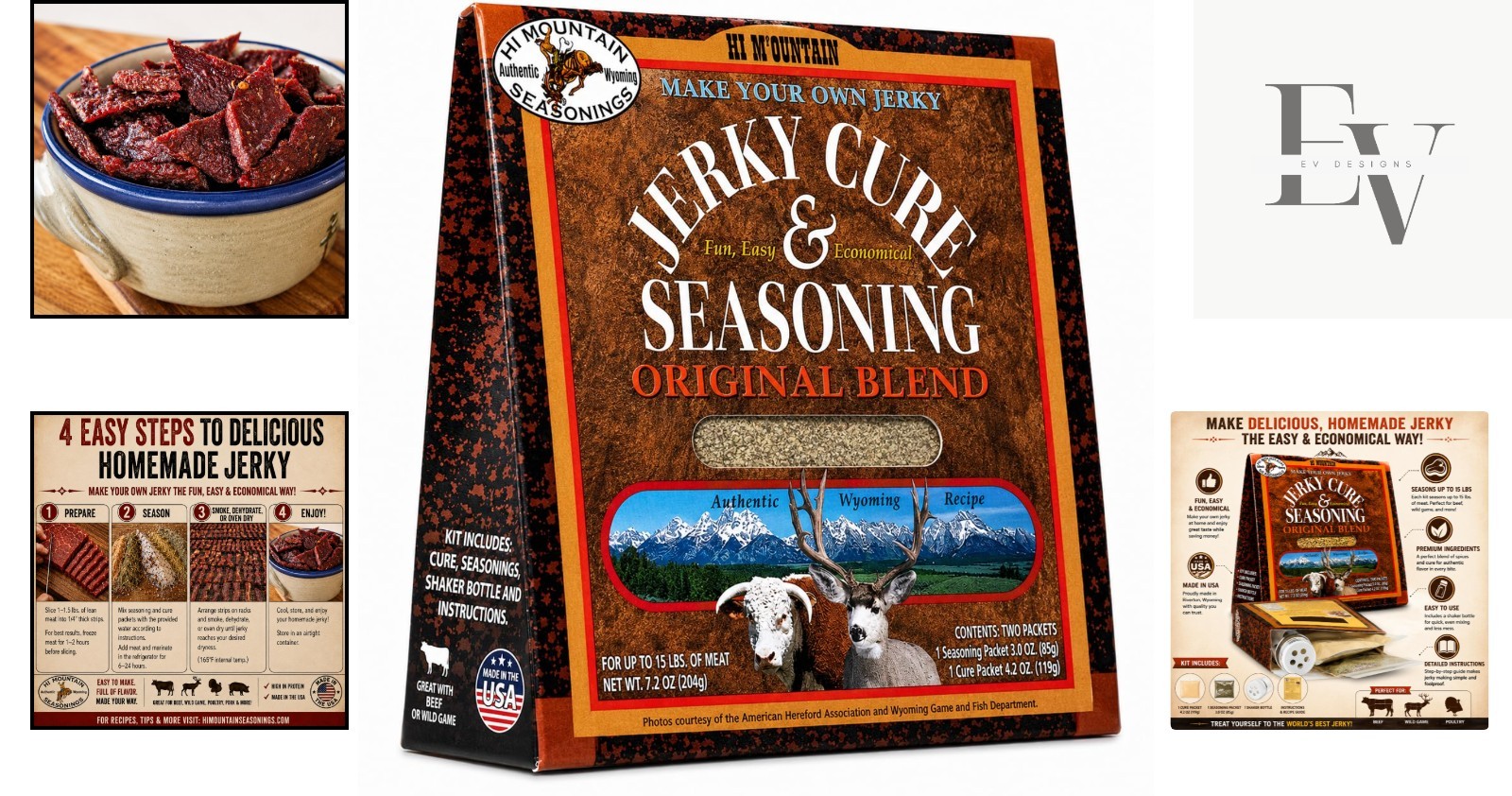 Gourmet Jerky Seasoning and Cure Kit – Easy Instructions for Delicious Results