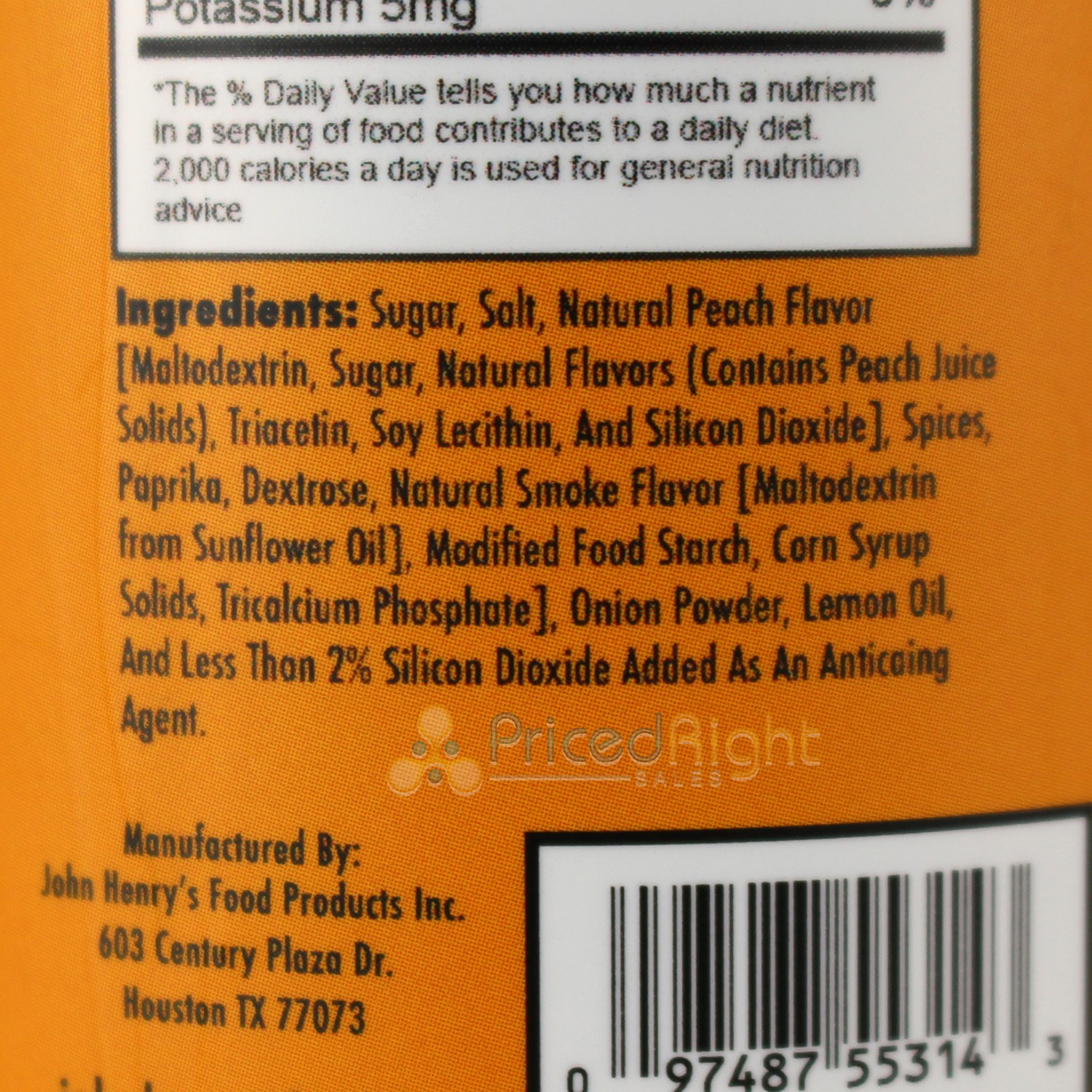 John Henry’s Summer Peach Rub Seasoning Pork Salmon and Poultry 10.5 Oz Bottle