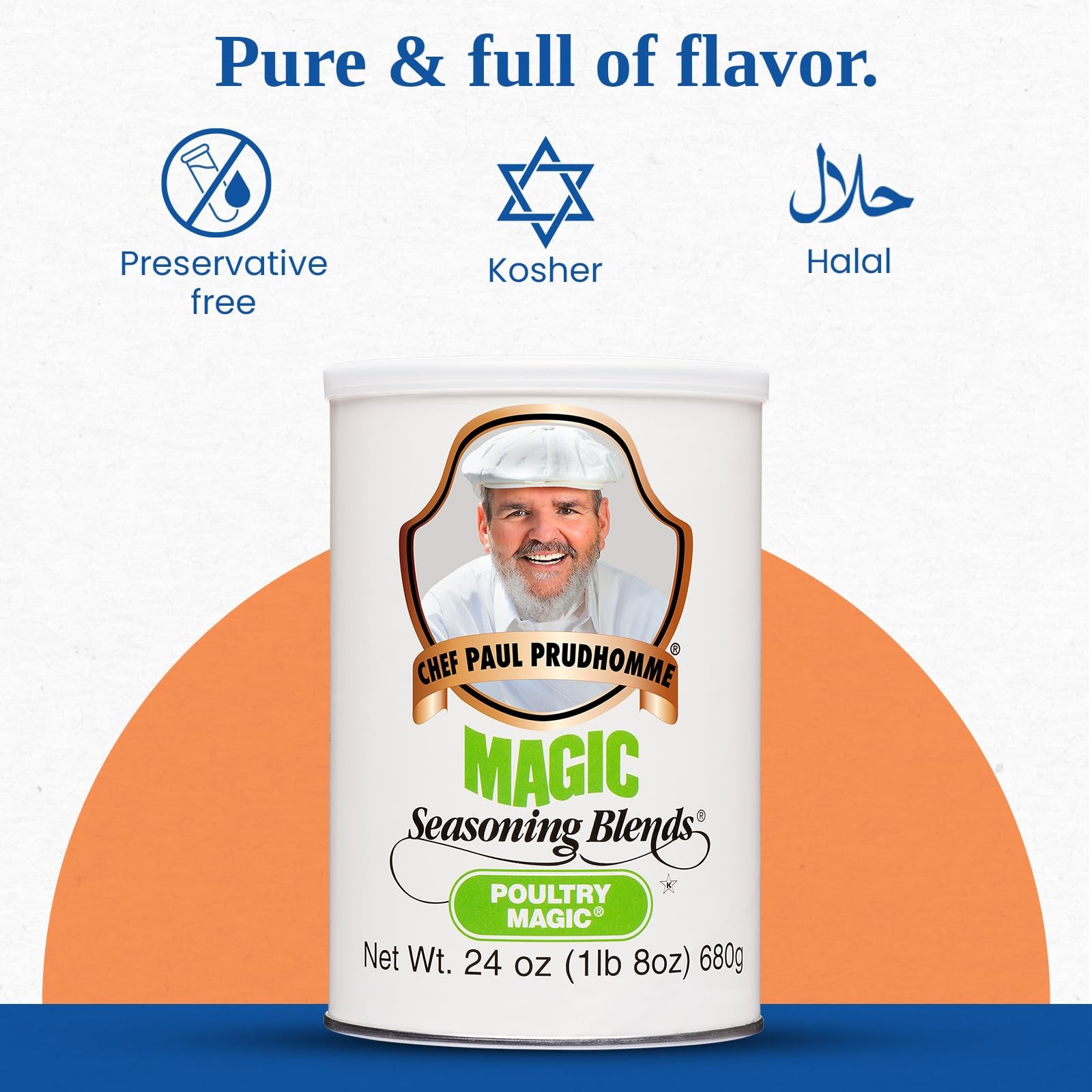 Chef Paul Prudhomme’s Magic Seasoning Blends ~ Poultry Magic, 24-Ounce Canister