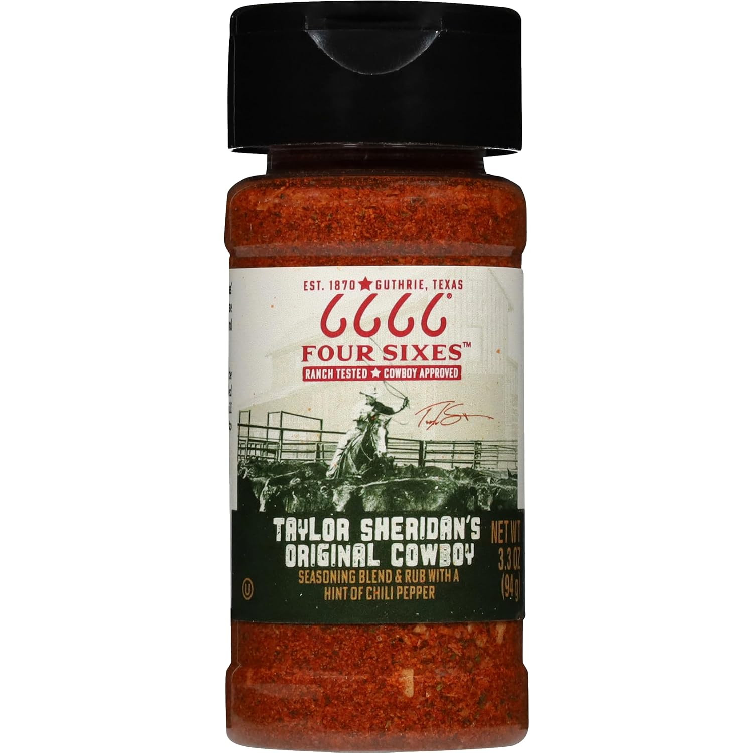6666 Four Sixes Taylor Sheridan’S Original Cowboy Seasoning Blend and Rub, 3.3 O