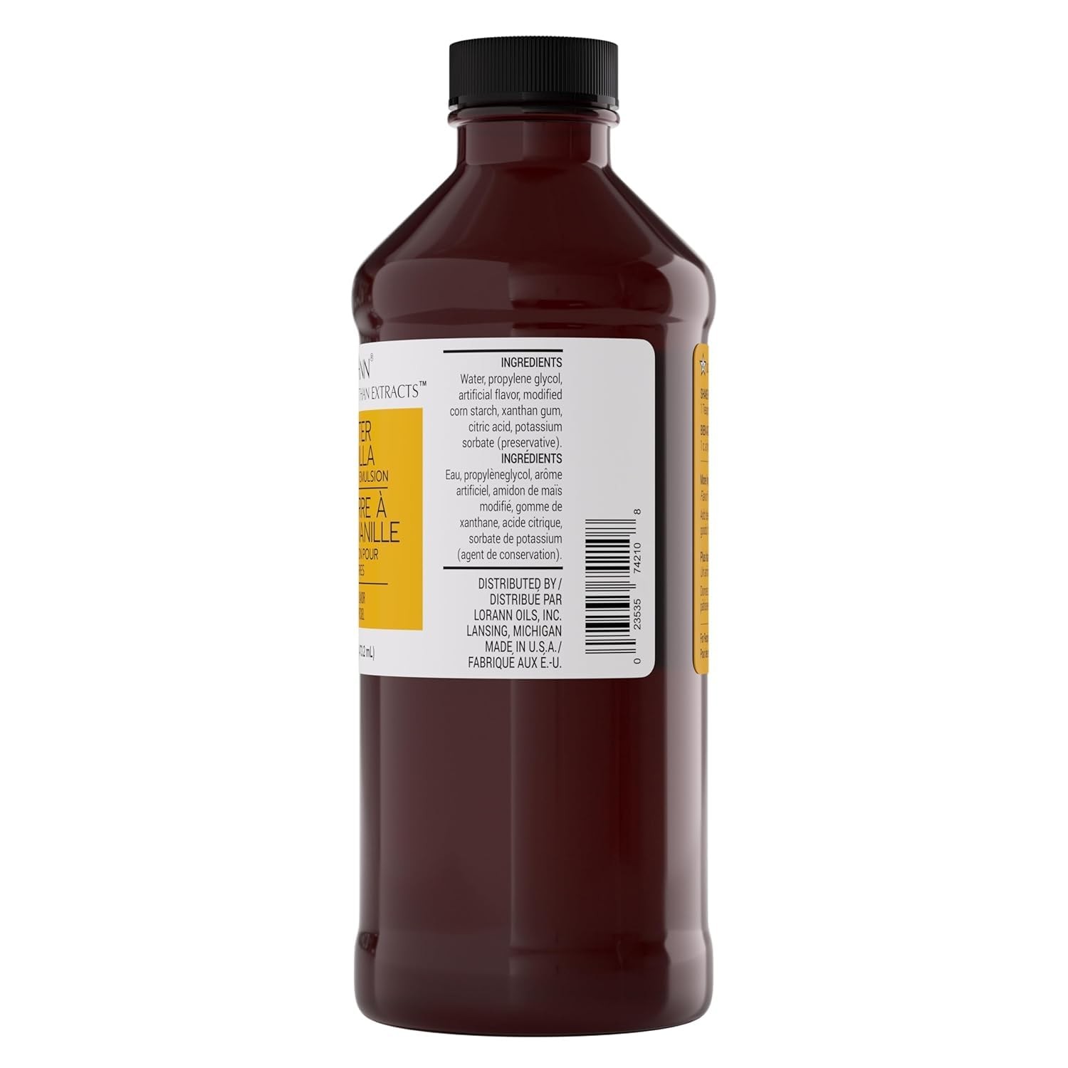 Bakery Emulsion Butter Vanilla 16 Oz Gluten-Free Keto-Friendly Extract