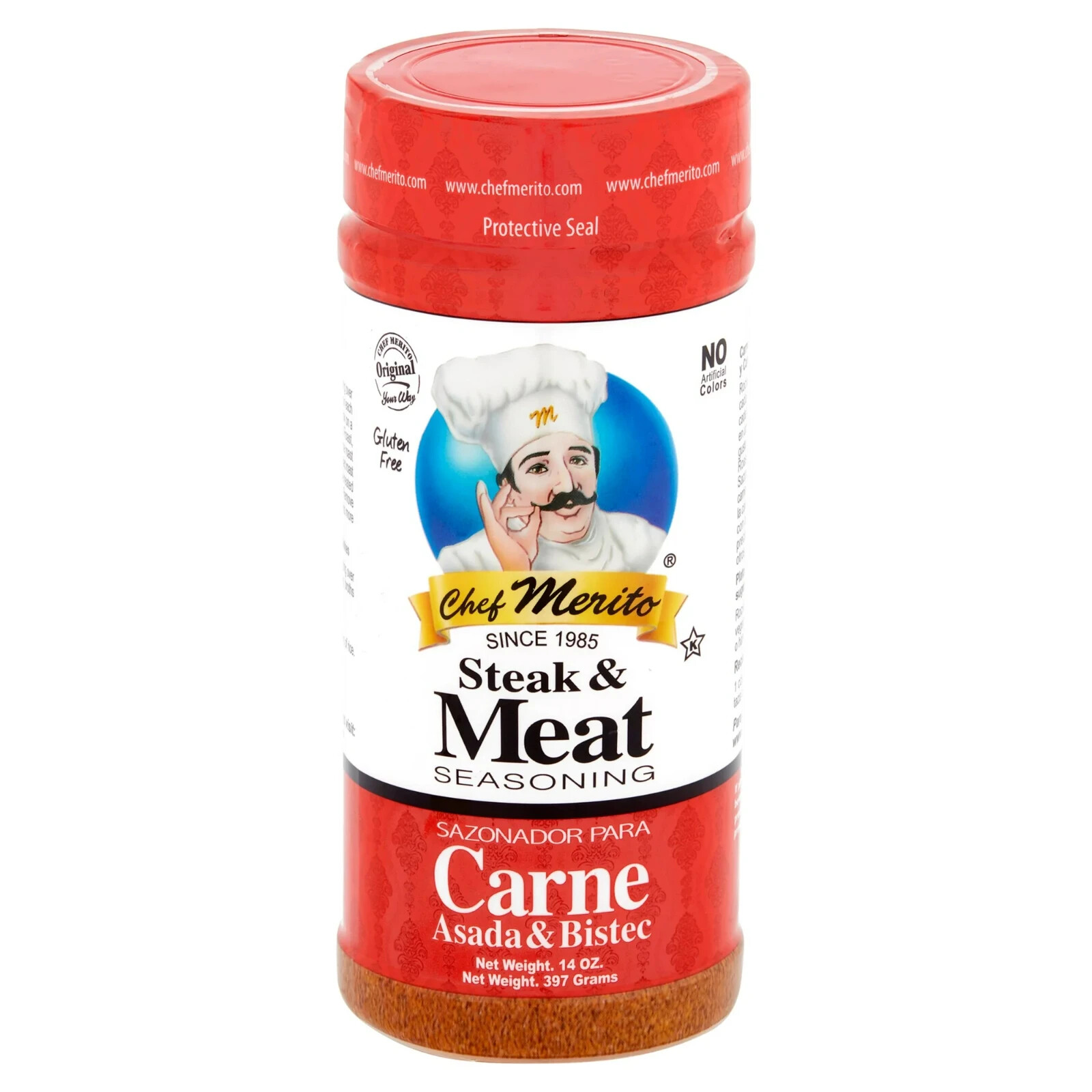 Chef Merito Steak & Chicken Seasoning Combo – 6 Pack (14 oz) 3-Chicken+3-Steaks
