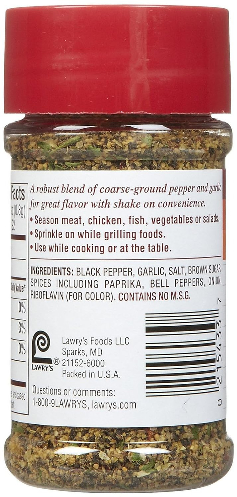 Garlic Pepper Coarse Ground Blend, 2.6 Oz Shakers, 2 Pk