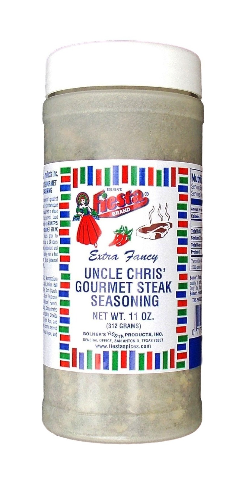 Bolner’s Fiesta Brand Uncle Chris’ Gourmet Steak Seasoning 11 Oz