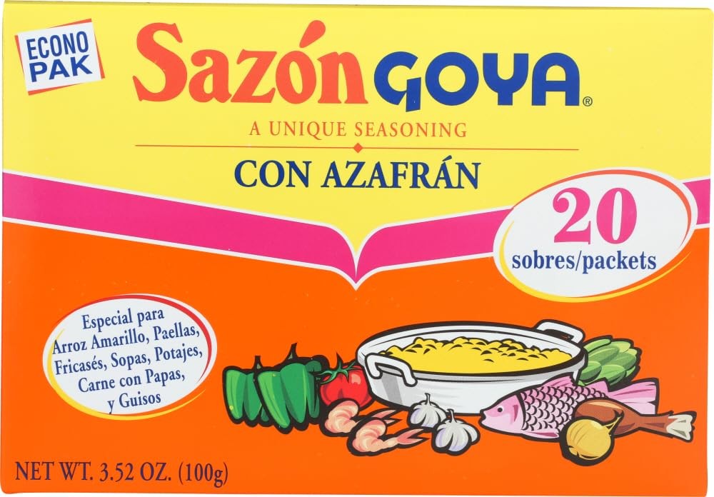 Goya Sazon Con Azafran – 3.52 oz (1 pack)