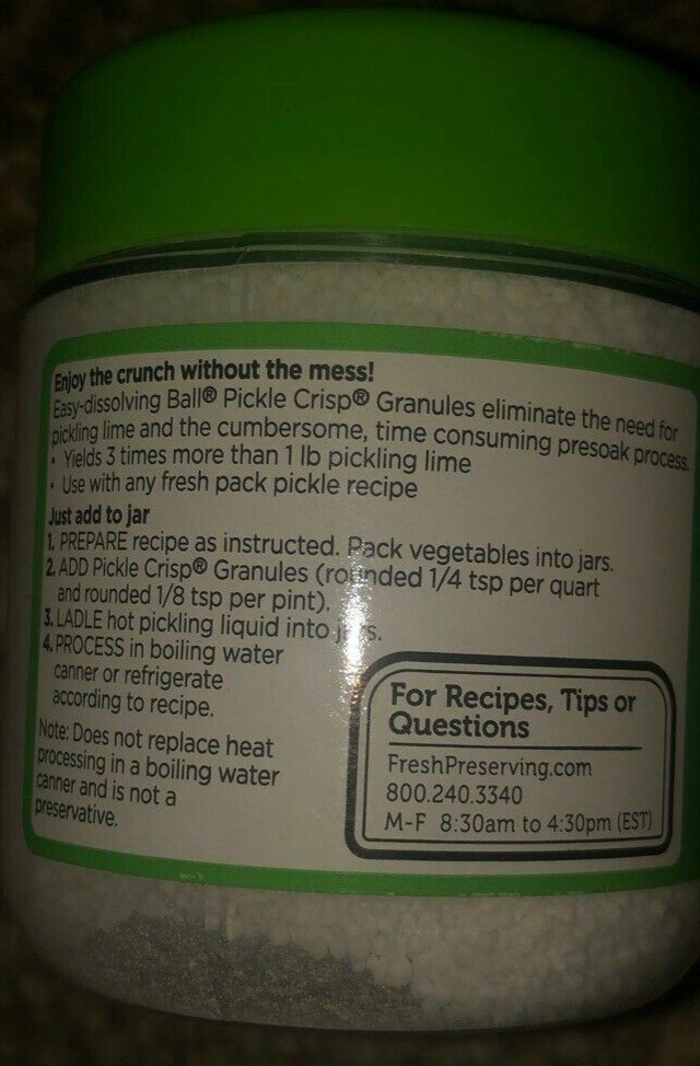 Canning Ball Pickle Crisp Granules 5.5 oz Pickling Made in USA
