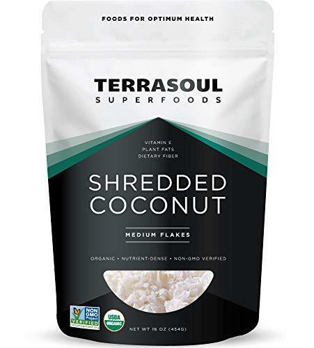 Terrasoul Superfoods Organic Coconut Flakes, 1 Lb – Medium Flakes | Unsweetened