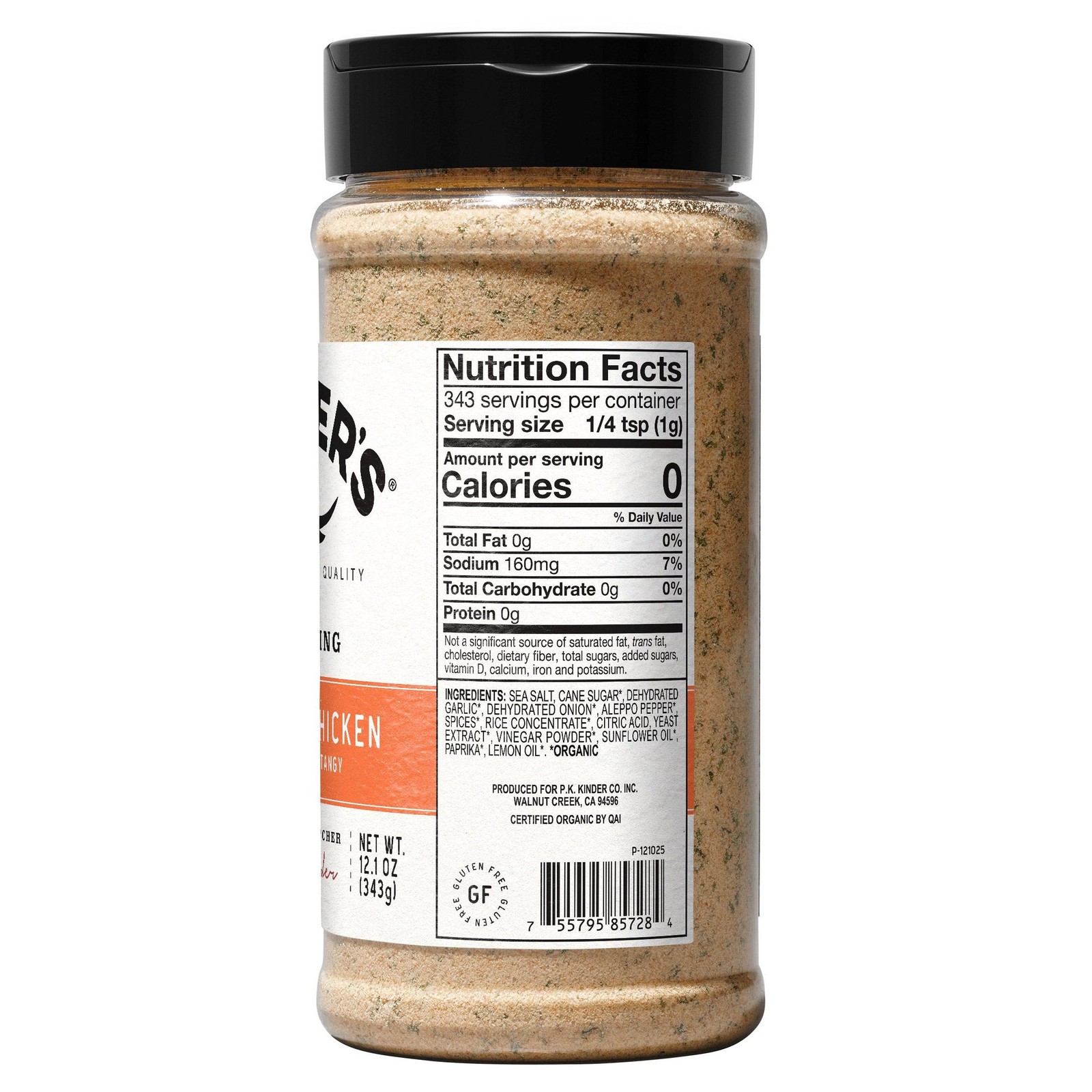 Kinder’s Organic Big Bold Chicken Seasoning, 12.1 oz – Sweet, Spicy & Tangy