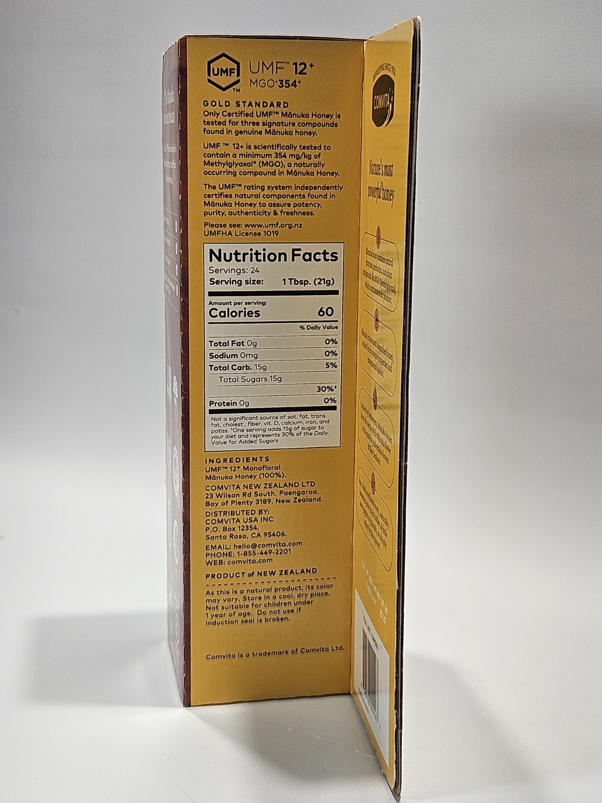 Comvita New Zealand Manuka Honey Certified UMF 12+ MGO 354+ 17.6 OZ Exp 5/2028