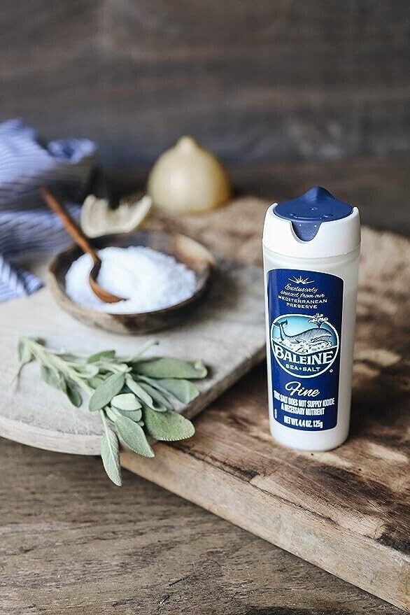 La Baleine Fine Sea Salt – Twelve 4.4 Oz Shakers